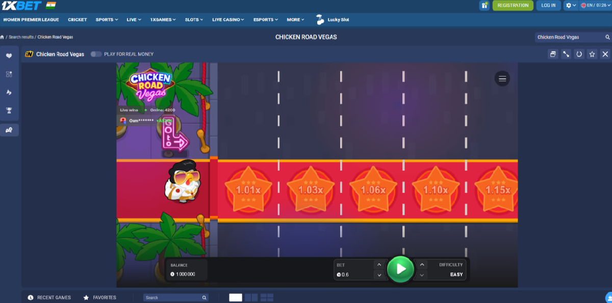 Chicken Road Vegas overview with step-based crash gameplay and core features