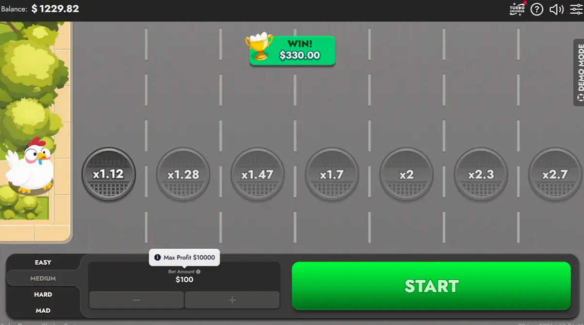 Chicken Route demo and real-money mode comparison Chicken Route demo and real-money mode comparison