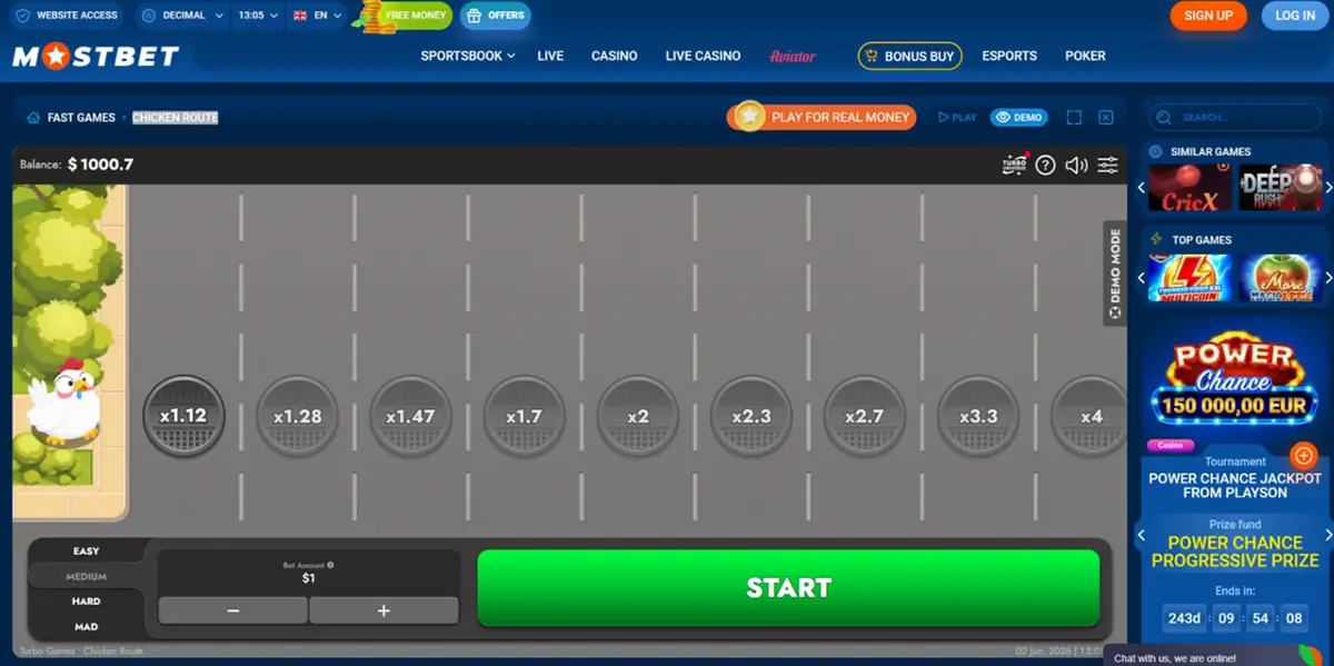 Where to play Chicken Route casino game online Where to play Chicken Route casino game online